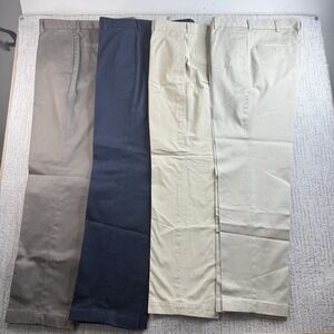 4 Pack Brooks Brothers Dress Pants Men's Size 34x32 Advantago Chino Clark